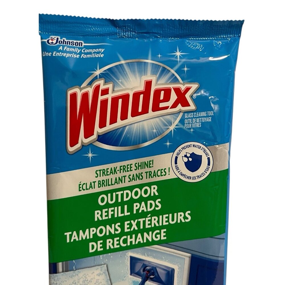 1 Package  Windex Outdoor Refill Pads for Cleaning Glass Windows - 2 Pads, New - Picture 3 of 7